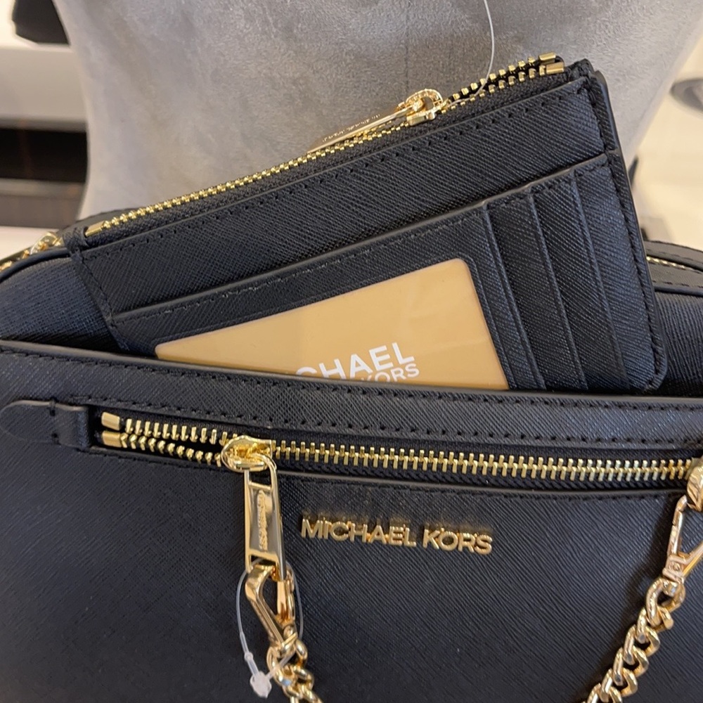 Michael Kors Jet Set Travel Small Leather Top Zip Coin Pouch With ID - Picture 11 of 11